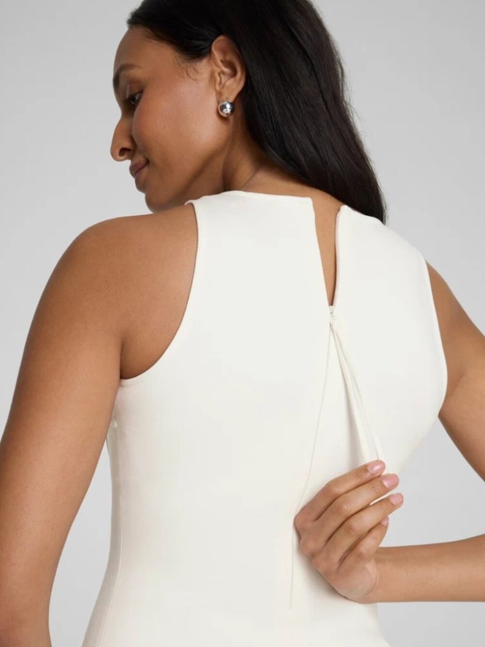 NEW NWT SPANX Ponte Sleeveless A-Line Midi Dress - Picture 3 of 8